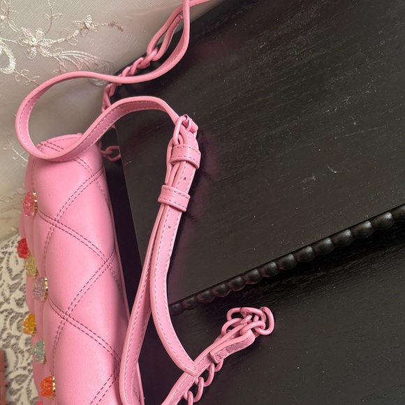 NWT Betsey Johnson Pink Quilted Bag with Multicolor Gummy Bear Accents - Picture 13 of 13